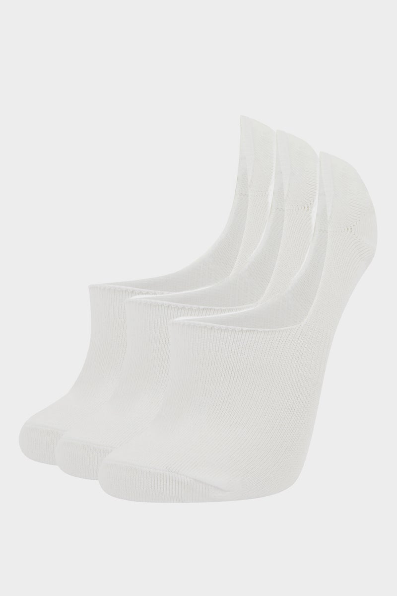 DeFacto White Woman Ballet Socks 3 Pack Casual - Image 1